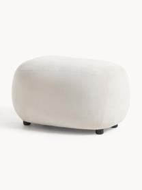 Pouf Alba, Rivestimento: 97% poliestere, 3% nylon , Tessuto bianco crema, Larg. 70 x Alt. 42 cm, curvatura a sinistra