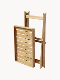 Table de jardin pliante en teck Tray, Bois de teck, Bois de teck, larg. 65 x prof. 40 cm