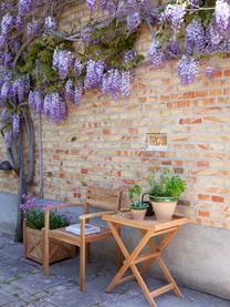 Table de jardin pliante en teck Tray, Bois de teck, Bois de teck, larg. 65 x prof. 40 cm