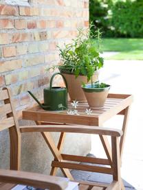 Table de jardin pliante en teck Tray, Bois de teck, Bois de teck, larg. 65 x prof. 40 cm