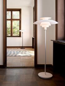 Kleine dimmbare Stehlampe PH 80, Lampenschirm: Acrylglas, Polycarbonat, Lampenfuß: ABS, Weiß, H 132 cm