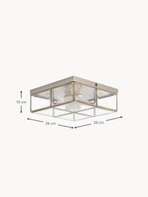 Kleine Deckenleuchte Ben, Lampenschirm: Glas, Goldfarben, Silberfarben, Transparent, B 26 x H 10 cm