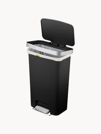 Pattumiera con ruote integrate Hana, 45 L, Plastica, Nero opaco, Larg. 41 x Alt. 65 cm, 45 L