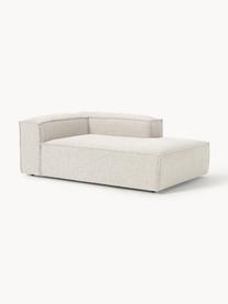 Modulo angolare chaise longue in bouclé Lennon, Rivestimento: bouclé (100% poliestere) , Struttura: legno di pino massiccio, , Piedini: plastica Questo prodotto , Bouclè bianco latte, Larg. 119 x Prof. 180 cm, angolo a sinistra