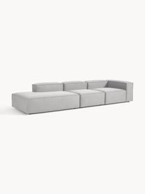 Modulaire XL chaise longue Lennon, Bekleding: 100% polyester De slijtva, Frame: massief grenenhout, multi, Poten: kunststof Dit product is , Geweven stof grijs, B 357 x D 119 cm, armleuning links