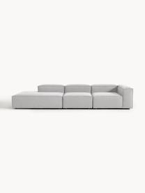 Modulaire XL chaise longue Lennon, Bekleding: 100% polyester De slijtva, Frame: massief grenenhout, multi, Poten: kunststof Dit product is , Geweven stof grijs, B 357 x D 119 cm, armleuning links