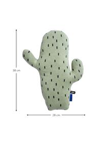 Mazlicí polštář Cactus, Bavlna, Zelená, černá, Š 28 cm, V 38 cm