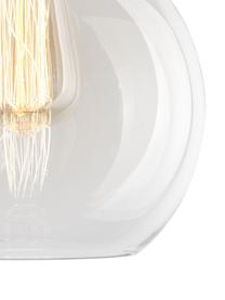 Grote wandlamp New York Loft No.2, Lampenkap: glas, Frame: verchroomd metaal, Chroomkleurig, transparant, 20 x 35 cm