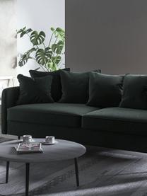 Sofa z aksamitu Esme (3-osobowa), Tapicerka: 100% aksamit poliestrowy, Stelaż: drewno liściaste, drewno , Nogi: metal powlekany Dzięki tk, Antracytowy, S 214 x G 96 cm