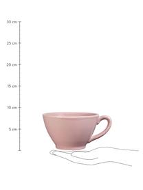 Tasse XL rose style rustique Constance, Grès cérame, Rose, Ø 15 x haut. 9 cm