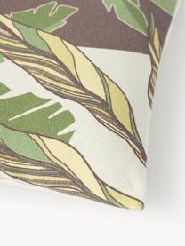 Housse de coussin 45x45 motif palmiers Miro, 100 % coton, Tons verts, tons jaunes, larg. 45 x long. 45 cm
