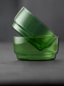 Miseczka ze szkła borokrzemowego Torino, 2 szt., Szkło borokrzemowe, Zielony, transparentny,, S 12 x W 6 cm