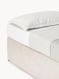 Boxspringbed Enya, Matras: 5-zones pocketvering, Poten: kunststof Dit product is , Geweven stof beige, B 160 x L 200 cm, hardheidsgraad H3