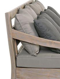 Sofa ogrodowa z drewna tekowego Bali (4-osobowa), Rama: drewno tekowe Tapicerka: szary, S 190 x G 112 cm