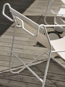 Tuin loungefauteuil Poul met wieltjes, 2 stuks, Bekleding: textiel, Frame: gecoat aluminium, Gebroken wit, wit, B 74 x D 106 cm