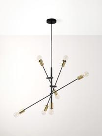 Lampa wisząca Venja, Czarny, odcienie mosiądzu, Ø 84 x W 195 cm