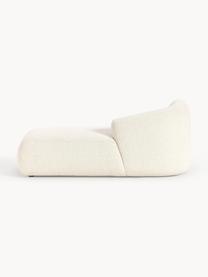 Módulo diván en tejido bouclé Sofia, Tapizado: tejido bouclé (100% polié, Estructura: madera de abeto, tablero , Patas: plástico Este producto es, Bouclé blanco Off White, An 185 x F 92 cm, chaise longue derecha