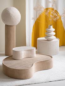 Pouf per bambini in velluto a coste Sugar Ø 40 cm, Rivestimento: velluto a coste (100% pol, Velluto a coste beige, Ø 40 x Alt. 25 cm