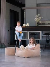 Pouf per bambini in velluto a coste Sugar Ø 40 cm, Rivestimento: velluto a coste (100% pol, Velluto a coste beige, Ø 40 x Alt. 25 cm