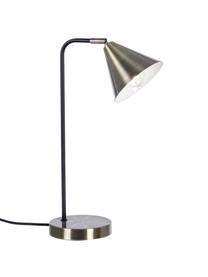 Retro-Schreibtischlampe Loft mit Antik-Finish, Lampenschirm: Metall, Lampenfuß: Metall, Goldfarben mit Antik-Finish, Schwarz, 14 x 43 cm