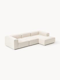 Modulares Ecksofa Lennon aus Leinen-Mix, Bezug: 50 % Viskose, 25 % Leinen, Gestell: Fichtenholz, Sperrholz, m, Leinen-Mix Beige, B 327 x T 180 cm, Eckteil links