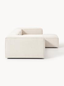 Modulares Ecksofa Lennon aus Leinen-Mix, Bezug: 50 % Viskose, 25 % Leinen, Gestell: Fichtenholz, Sperrholz, m, Füße: Kunststoff Dieses Produkt, Leinen-Mix Beige, B 327 x T 180 cm, Eckteil links