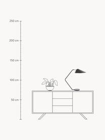 Grosse Schreibtischlampe Neron, Dekor: Metall, vermessingt, Schwarz, B 57 x H 56 cm