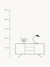 Bureaulamp Neron, Decoratie: vermessingd metaal, Zwart, B 57 x H 56 cm