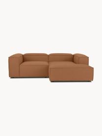 Modulares Ecksofa Lennon, Bezug: 100 % Polyester Der strap, Gestell: Massives Kiefernholz, Spe, Webstoff Nougat, B 238 x T 180 cm, Eckteil links