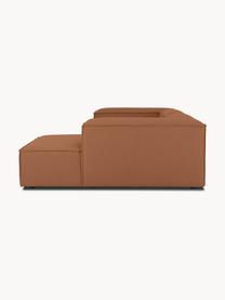 Modulares Ecksofa Lennon, Bezug: 100 % Polyester Der strap, Gestell: Massives Kiefernholz, Spe, Webstoff Nougat, B 238 x T 180 cm, Eckteil links