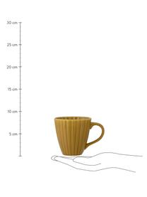 Tasse en grès Latina, 3 élém., Grès cérame, Blanc, jaune, vert, Ø 9 x haut. 9 cm, 240 ml