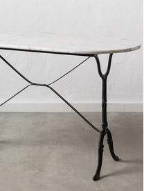 Mesa de comedor de mármol Mummi, Tablero: mármol, Patas: metal, Blanco, negro, An 120 x F 60 cm