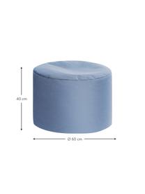 Pouf sacco da esterno-interno DotCom, Rivestimento: 100% poliacrilico poliacr, Blu, Ø 60 x Alt. 40 cm