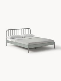 Łóżko z metalu Sanna, Metal malowany proszkowo, Szarozielony, S 140 x D 200 cm