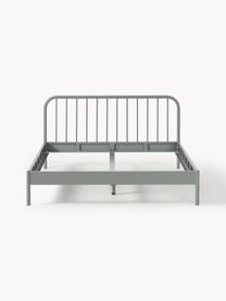 Łóżko z metalu Sanna, Metal malowany proszkowo, Szarozielony, S 140 x D 200 cm