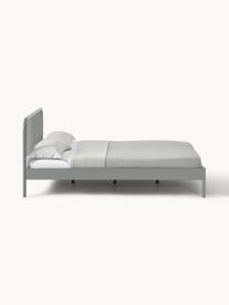 Łóżko z metalu Sanna, Metal malowany proszkowo, Szarozielony, S 140 x D 200 cm