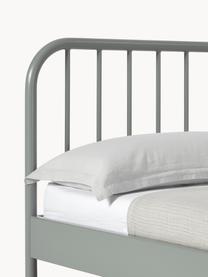 Łóżko z metalu Sanna, Metal malowany proszkowo, Szarozielony, S 140 x D 200 cm