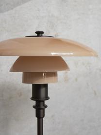 Malá stolní lampa PH 2/1, ručně foukaná, Lesklá světle béžová, matná černá, Ø 20 cm, V 36 cm