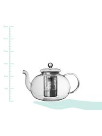 Tetera con infusor para té y tapa Argyle, 1,4 L, Tetera: vidrio, Transparente, plateado, 1,4 L