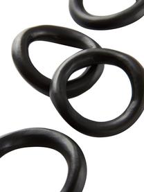 Ronds de serviette de table Parker, 4 pièces, Aluminium, revêtement par poudre, Noir, larg. 6 x haut. 6 cm