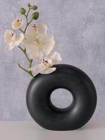 Jarrón Mellery, Al 19 cm, Gres, Negro, An 21 x Al 19 cm