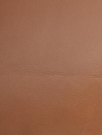 Grote leren poef Arabica, Bekleding: buffelleer, nappaleer, Onderzijde: katoen, Cognackleurig, 70 x 30 cm
