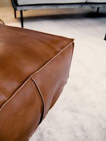 Cuscino da pavimento in pelle Arabica, Rivestimento: pelle, finitura nappa, Cognac, Larg. 70 x Alt. 30 cm