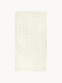 Ručne tuftovaný vlnený koberec Mason, Krémovobiela, Š 160 x D 230 cm (veľkosť M)