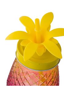 Mug bocal Pineapples, 3 élém., Rose vif, orange, jaune