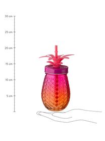 Mug bocal Pineapples, 3 élém., Rose vif, orange, jaune