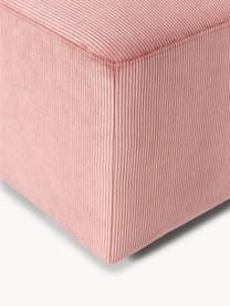 Pouf XL en velours côtelé Melva, larg. 116 x prof. 42 cm, Velours côtelé rose, larg. 116 x prof. 42 cm