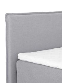 Letto boxspring premium Violet, Materasso: a molle insacchettate a 7, Piedini: legno di faggio massiccio, Grigio, 200 x 200