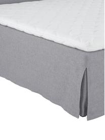 Letto boxspring premium Violet, Materasso: a molle insacchettate a 7, Piedini: legno di faggio massiccio, Grigio, 200 x 200