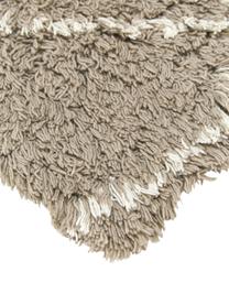 Tapis de bain coton moelleux Beni, 100 % coton, Beige, blanc, larg. 50 x long. 70 cm